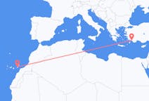 Flyreiser fra Dalaman, Tyrkia til Ajuy, Spania