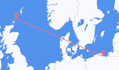 Flights from North Ronaldsay, the United Kingdom to Gdańsk, Poland