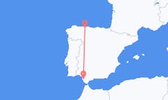 Vluchten van Asturië naar Jerez de la Frontera