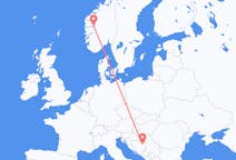 Flyrejser fra Tuzla, Bosnien-Hercegovina til Sogndal, Norge