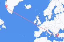 Flyg från Kalymnos till Nuuk
