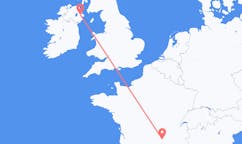 Flyrejser fra Le Puy-en-Velay, Frankrig til Belfast, Nordirland