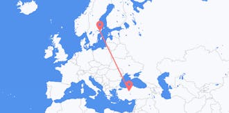 Flights from Turkey to Sweden