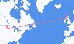 Flyg från Aberdeen, USA till Glasgow, Skottland