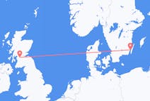 出发地 瑞典出发地 卡尔马前往苏格兰的格拉斯哥的航班