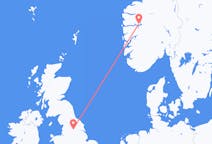 Flyg från Sogndal, Norge till Leeds, England