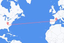 Flyreiser fra Asheville, USA til Barcelona, Spania