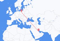 Flyreiser fra Dammam, Saudi-Arabia til Bydgoszcz, Polen
