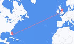 Flyrejser fra Bimini, Bahamas til Nottingham, England