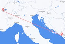 Vluchten van Genève, Zwitserland naar Tivat, Montenegro