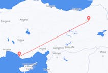 Flights from Gazipaşa, Turkey to Erzurum, Turkey