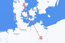 Flyreiser fra Aarhus, Danmark til Berlin, Tyskland