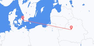 Flights from Belarus to Denmark