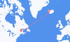 Flights from the city of Presque Isle, the United States to the city of Reykjavik, Iceland