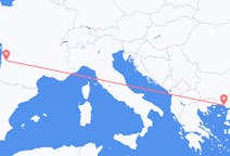 フランスのボルドーからから、ギリシャのアレクサンドルポリまでのフライト
