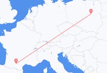 Flights from Toulouse in France to Warsaw in Poland