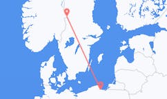 Flyg från Rörbäcksnäs, Sverige till Gdansk, Polen