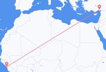 Flyreiser fra Conakry, til Adana
