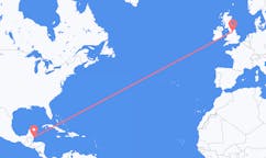 Flights from Caye Caulker, Belize to Leeds, England