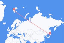 Flyg från Hakodate, Japan till Svalbard, Svalbard och Jan Mayen