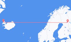 Fly fra byen Kuusamo til byen Ísafjörður