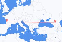 Flyreiser fra Mineralnye Vody, Russland til Bordeaux, Frankrike