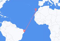 Vluchten van Maceió, Brazilië naar Fuerteventura, Spanje