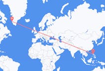 Flyrejser fra Manila, Filippinerne til Nuuk, Grønland