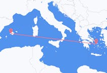 Flyreiser fra Syros, Hellas til Palma, Spania
