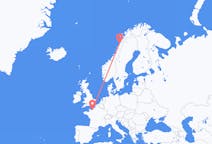 Loty z Deauville, Francja z Bodø, Norwegia