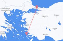 Flyreiser fra Kalymnos, til Istanbul