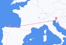 Flights from Santiago del Monte to Trieste