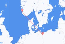 Flyg från Stavanger, Norge till Szczecin, Polen