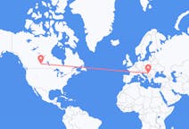 Flyg från Saskatoon, Kanada till Belgrad, Serbien