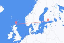 Flyreiser fra Kirkwall, Skottland til Helsingfors, Finland