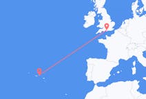 Flights from Terceira Island, Portugal to Southampton, the United Kingdom