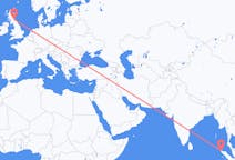 出发地 印度尼西亚出发地 班達亞齊前往苏格兰的爱丁堡的航班
