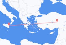 Flights from Kayseri in Turkey to Catania in Italy