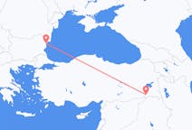 Flyrejser fra Şırnak (Şırnak Provins), Tyrkiet til Varna, Bulgarien