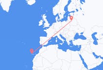 Vluchten van Vilnius, Litouwen naar La Palma (ort i Mexiko, Guanajuato, Salamanca), Spanje