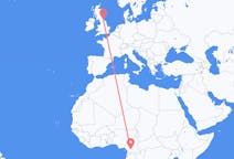 Flyg från Yaoundé, Kamerun till Durham, England