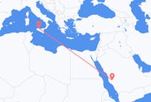 出发地 沙特阿拉伯出发地 Ta 如果目的地 意大利巴勒莫的航班