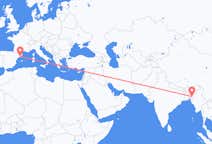 Flyg från Aizawl, Indien till Barcelona, Spanien