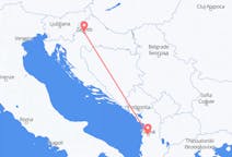 Vluchten van Tirana naar Zagreb
