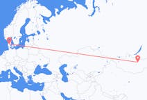 Flug frá Ulaanbaatar, Mongólíu til Karup, Danmörku