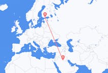 Flyreiser fra Rafha, Saudi-Arabia til Helsingfors, Finland