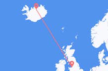 Vluchten van Liverpool, Engeland naar Akureyri, IJsland