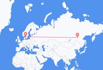 Flights from Neryungri, Russia to Gothenburg, Sweden