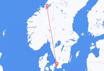 ノルウェーのから トロンハイム、スウェーデンのへ マルメフライト