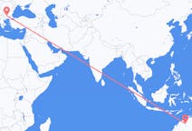 Flyreiser fra Kununurra, Australia til Plovdiv, Bulgaria